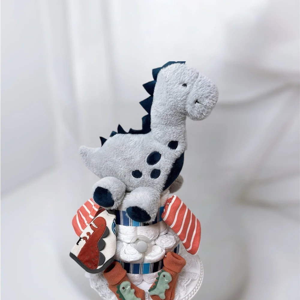 Dinosaur Diaper Cake, Baby Shower Gift